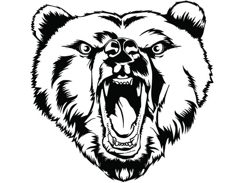 794x597 Grizzly Bear Head Face Animal Growling Mascot Design Etsy
