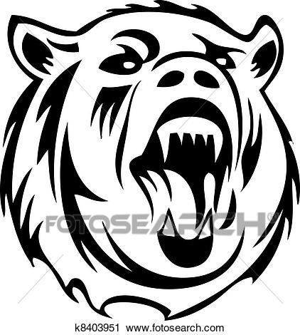 422x470 Grizzly Bear Clipart Line Drawing