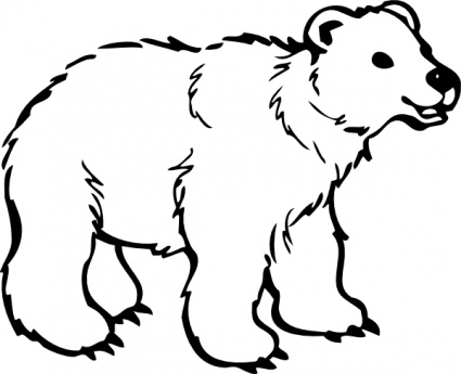 425x345 Grizzly Bear Standing Clipart