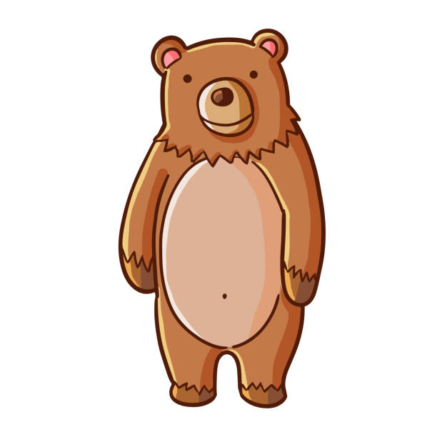 612x612 Grizzly Bear Standing Clipart