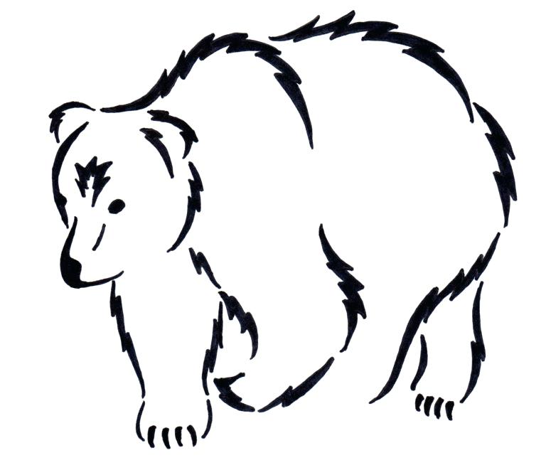 768x661 Simple Bear Drawing Simple Drawing Of A Bear Simple Drawing