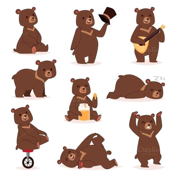 580x580 bear cartoon drawing cartoon bear vector set cartoon bear drawing