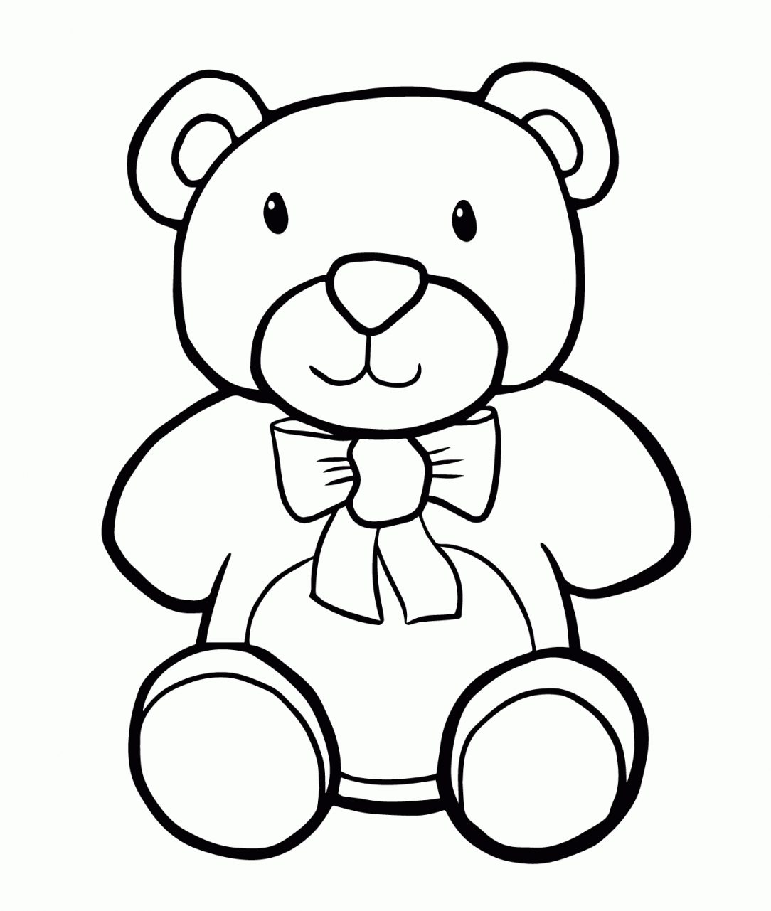 1084x1281 Cute Bear Face Drawing Step