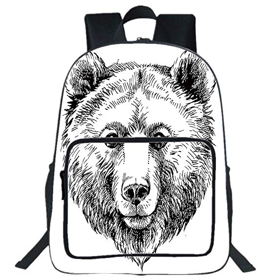 569x569 Iprint Large Casual Backpack,animal,hand Sketch