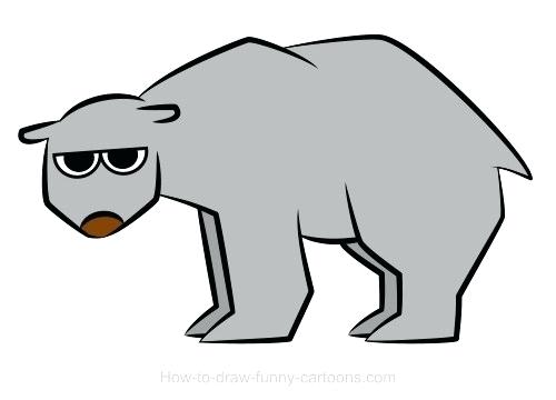 500x360 simple bear drawing polar bear drawings simple grizzly bear