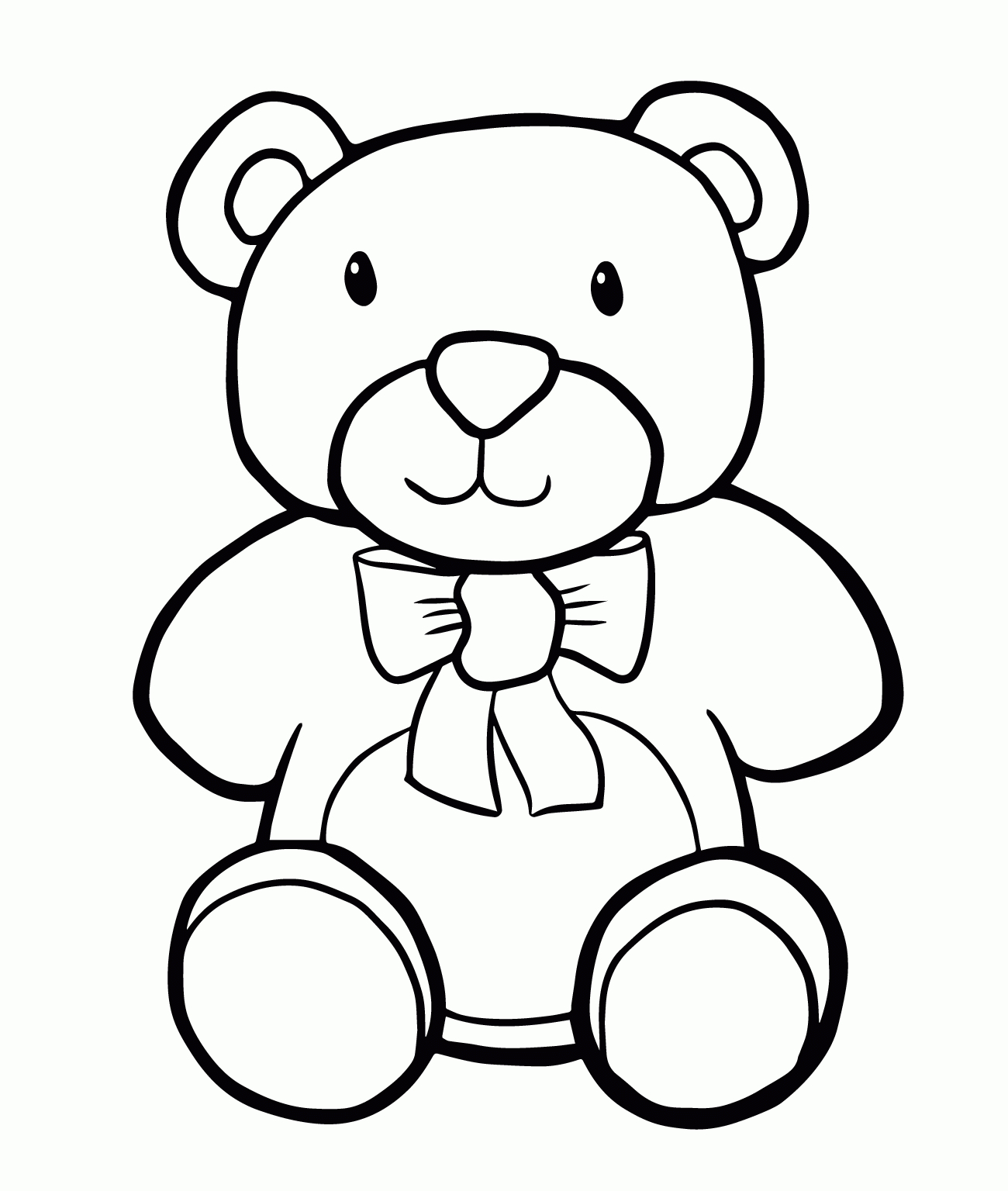 1300x1536 Cute Bear Face Drawing Step
