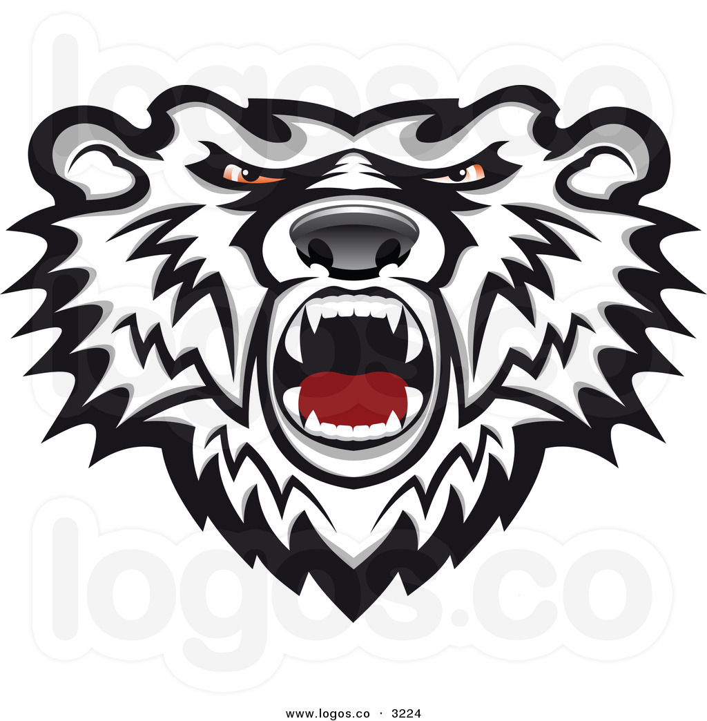 1024x1044 Growling Bear Head Clipart