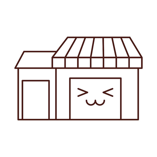 600x600 Kawaii Store Grocery Shop Building Exterior Art Print