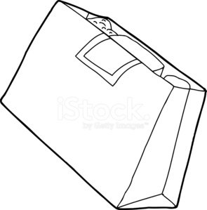 295x299 Outline Grocery Bag Stock Vectors