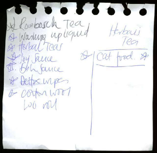 640x625 Shopping List Compendium