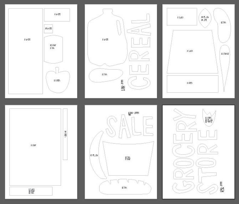 794x678 pattern grocery store felt learning wall grocery store sign etsy