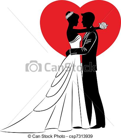 409x470 Illustration Of Beautiful Bride And Groom
