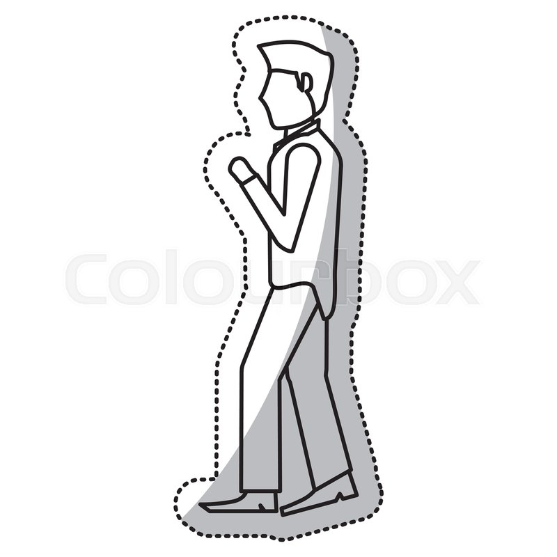 800x800 Man Groom Wedding Outline Vector Stock Vector Colourbox