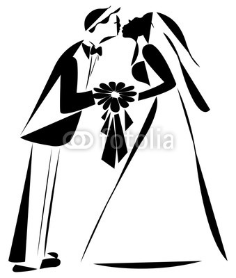 339x400 Bride And Groom Kissing, Drawing Illustration Buy Photos Ap