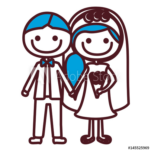 500x500 Hand Drawing Silhouette Caricature Groom With Formal Suit