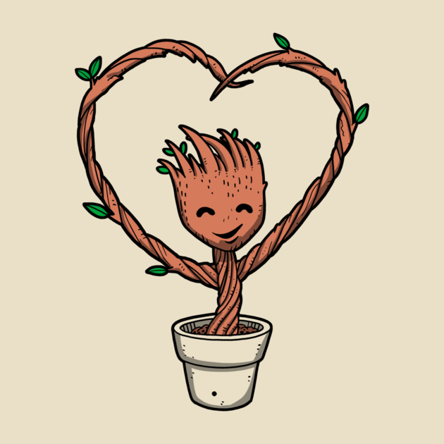 630x630 potted valentine groot marvel art work baby groot, baby groot