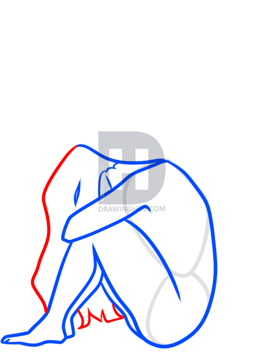 549x720 How To Draw A Sad Angel, Step