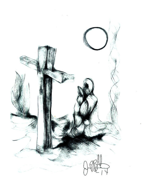 471x600 to the ground god bless you drawing