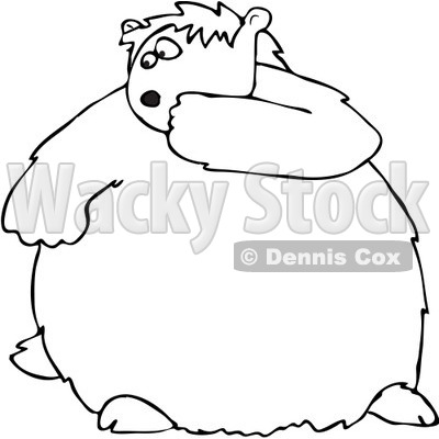 400x400 Royalty Free Vector Clip Art Illustration Of A Black And White