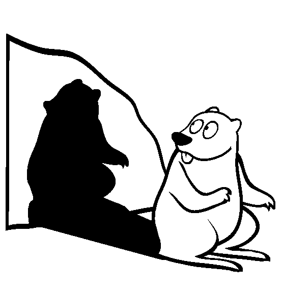 554x565 Groundhog Coloring Pages