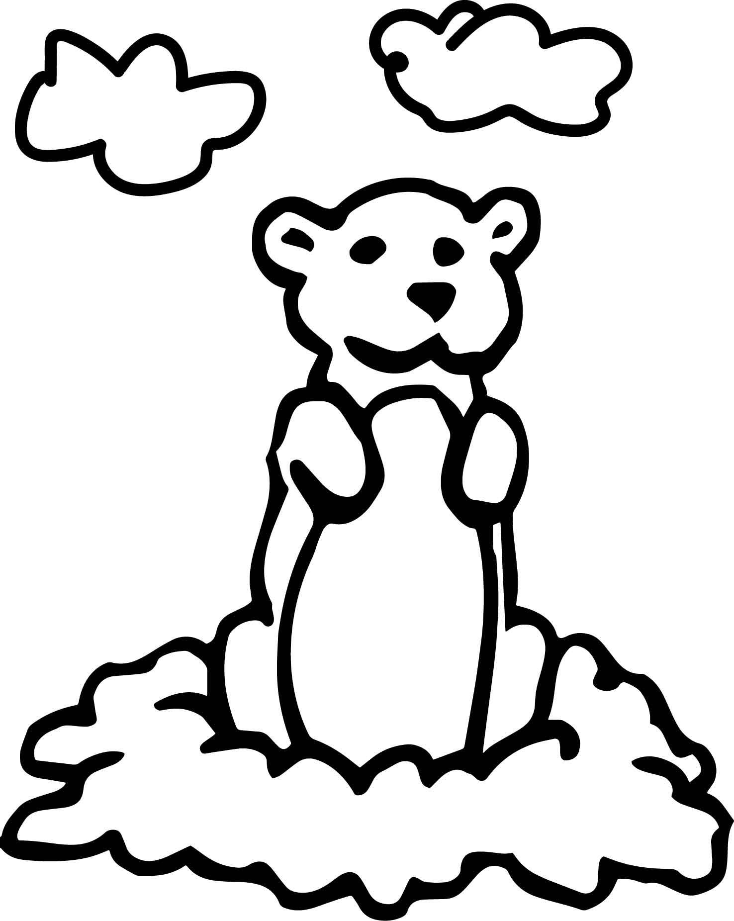 1476x1852 Basic Cartoon Groundhog Day Coloring