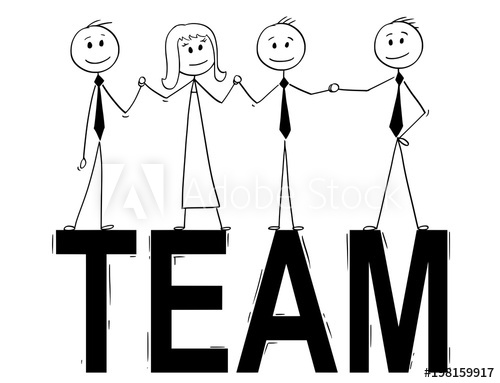 500x383 Cartoon Stick Man Drawing Conceptual Illustration Of Group