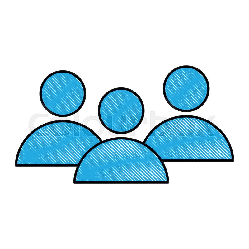 800x800 Drawing Community People Group Team Stock Vector Colourbox