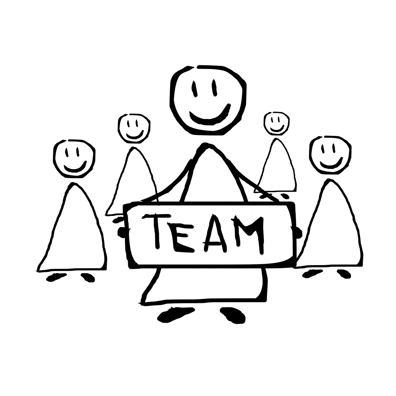 1280x1280 Team,group,people,work,stick Figures