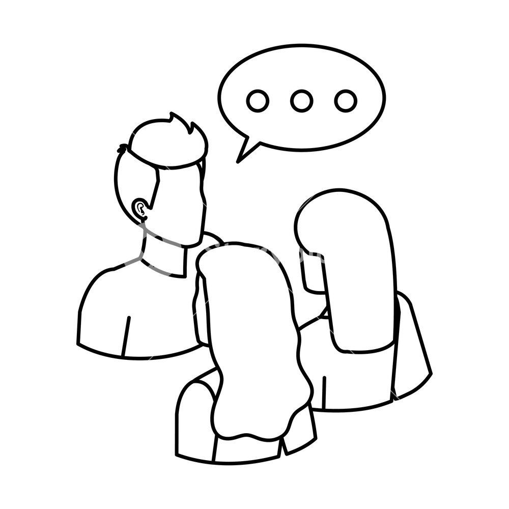 1000x1000 Group Of People With Speech Bubble Avatars Vector Illustration