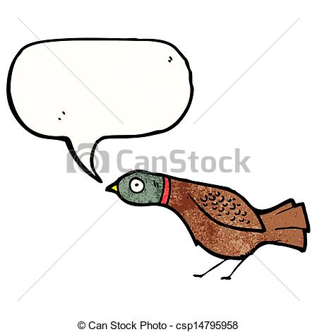449x470 Cartoon Grouse With Speech Bubble Clipart Vector