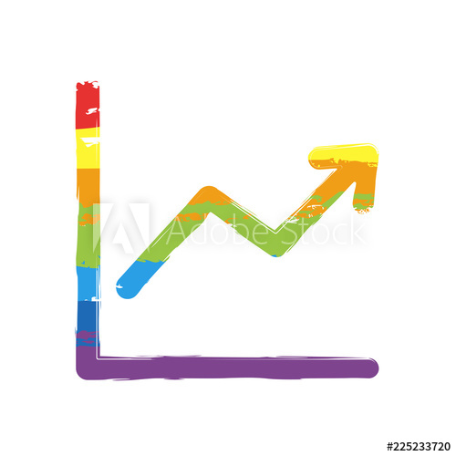500x500 Finance Grapgic, Grow Drawing Sign With Lgbt Style, Seven Colors