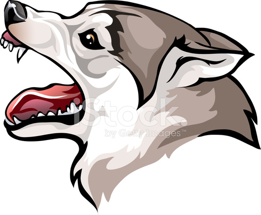 533x439 Dog Growls Stock Vector