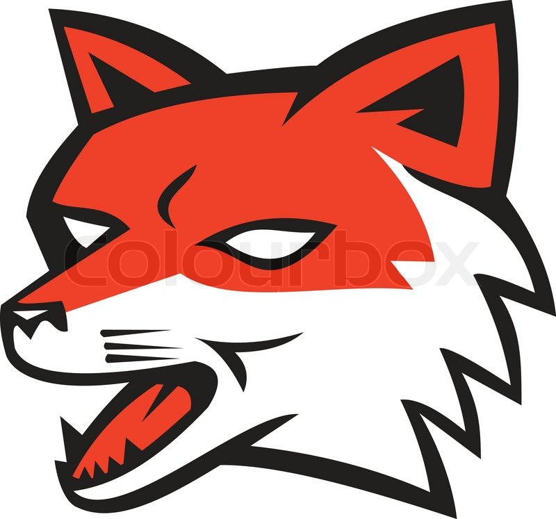 800x747 Illustration Of An Angry Fox Wild Dog Stock Vector Colourbox