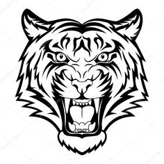 236x236 The Top Roaring Tiger Head Tattoo Drawing Images Tiger Head