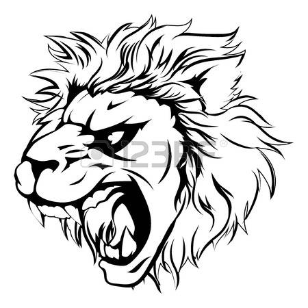 450x450 White Lion Clipart Lion Roar
