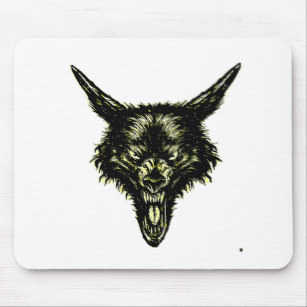 307x307 Growling Wolf Mouse Pads Zazzle