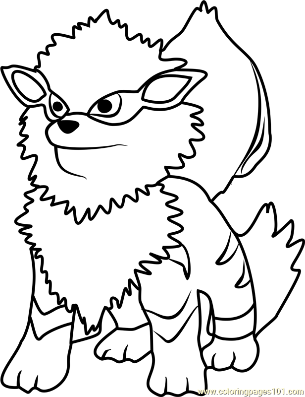 616x800 Arcanine Lineart Coloring