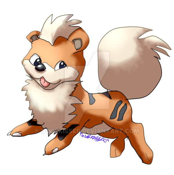 600x604 Left Hand Drawing Of Growlithe