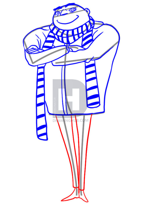 500x720 How To Draw Gru, Step