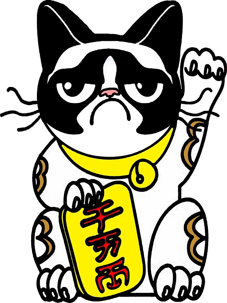 750x1000 Grumpy Cat Maneki Neko