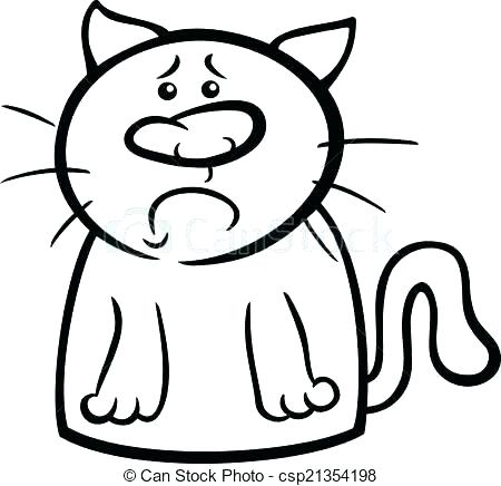 450x436 Grumpy Cat Cartoon Drawing At Free For Personal Coloring Pages