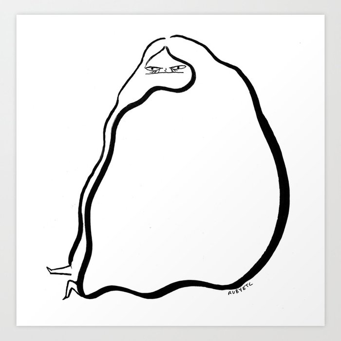 700x700 Grumpy Girl Art Print