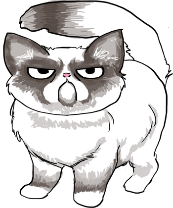 350x420 Download Grumpy Cat Drawing