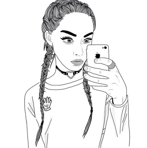 500x504 Outline, Drawing, And Grunge Image Wooooh Tumblr Outline