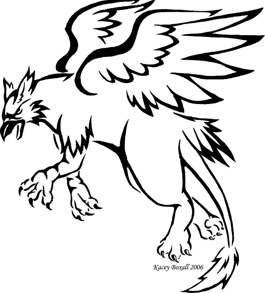 850x941 Amazingly Designed Griffin Tattoo Drawing