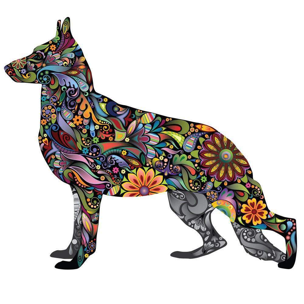 1000x1000 German Shepherd Dog Decal Wall Sticker