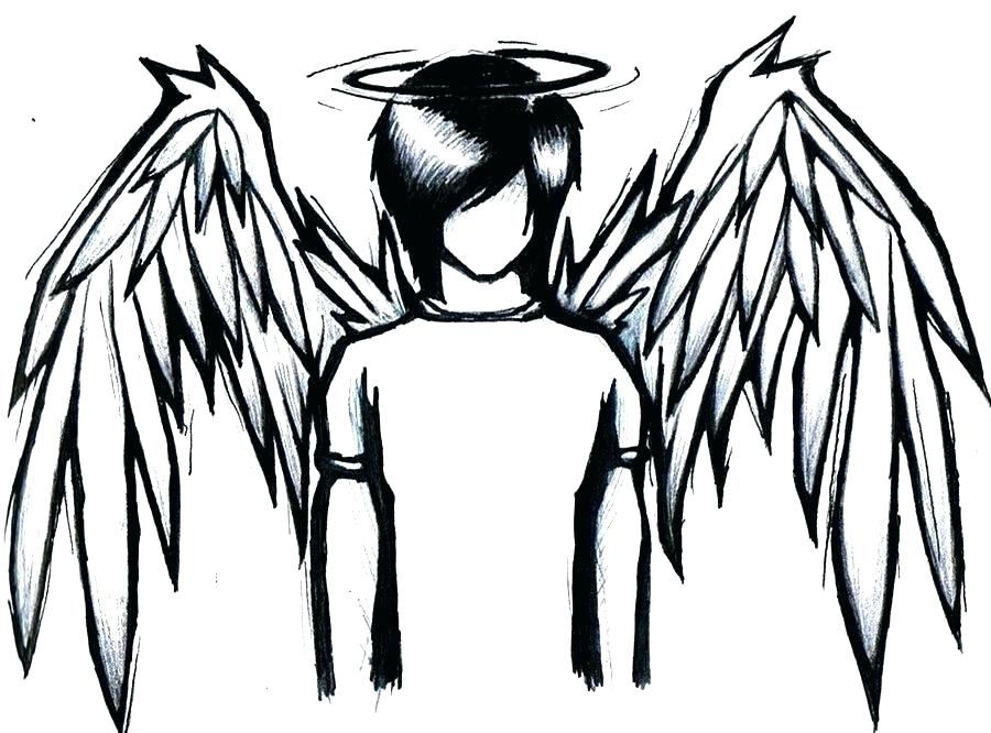 900x666 Guardian Angel Coloring Page