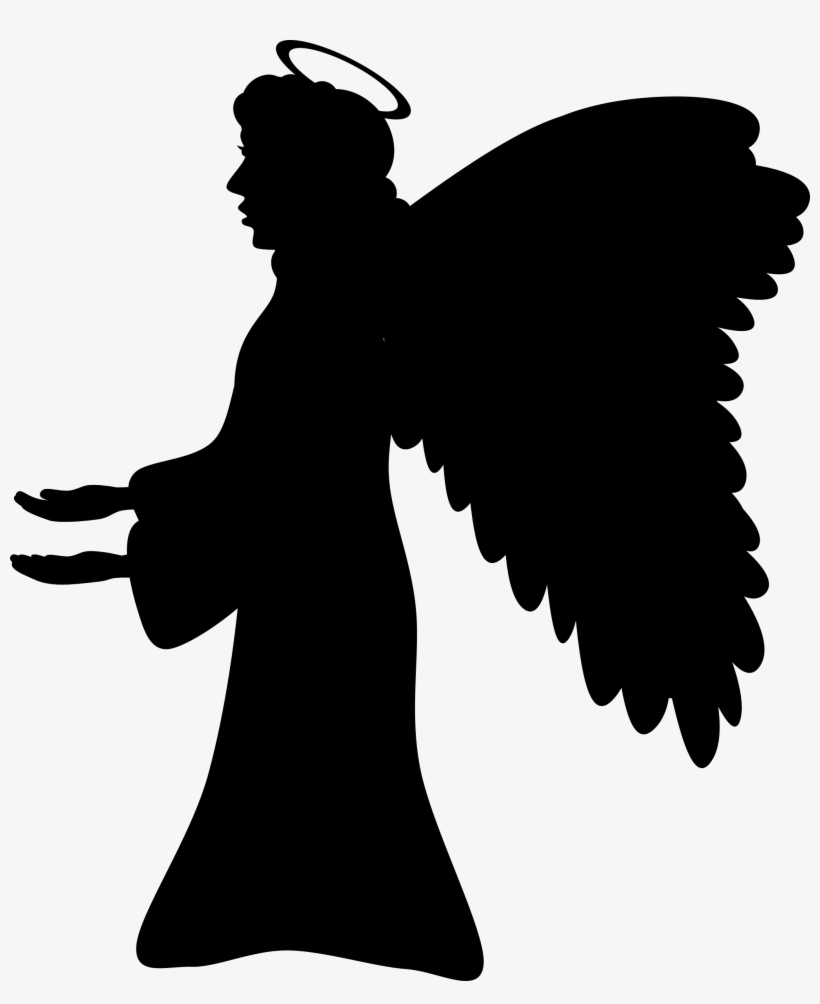 820x1004 Christian Clip Art Guardian Angel Silhouette Drawing