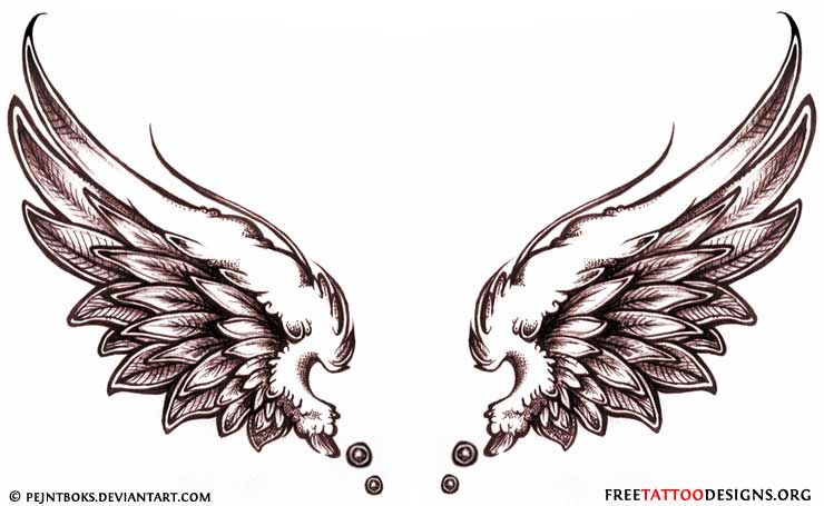 740x455 Angel Tattoos Angel Wings, Guardian Angel And St Michael Designs