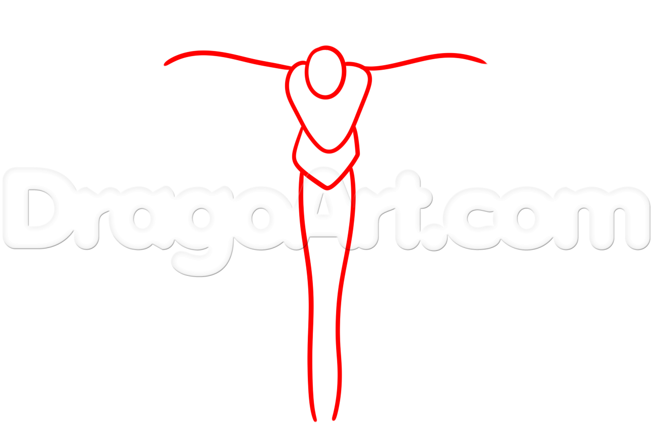 1292x877 Guardian Angel Tattoo Drawing Tutorial, Step